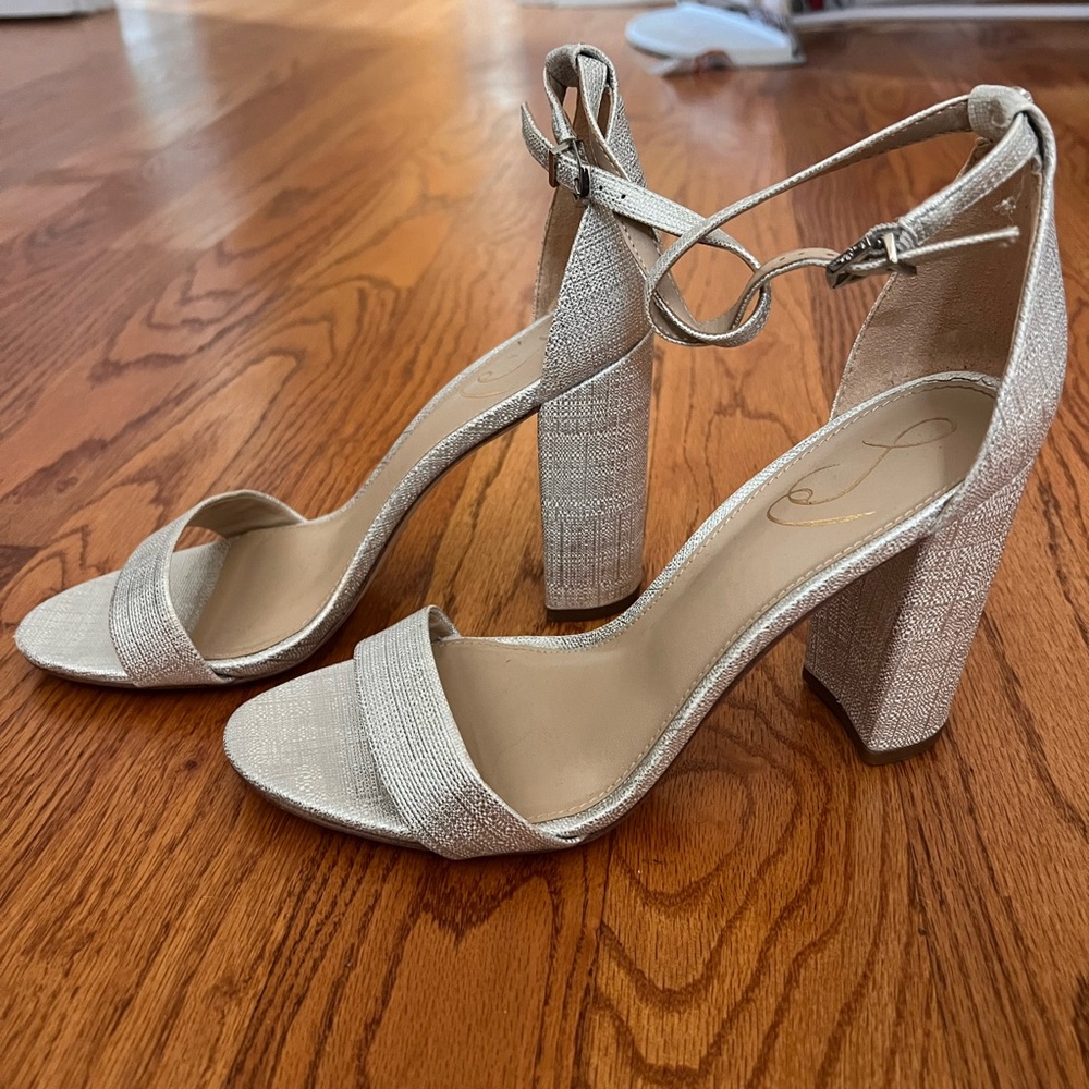 Sam Edelman Yaro Block Heel Silver